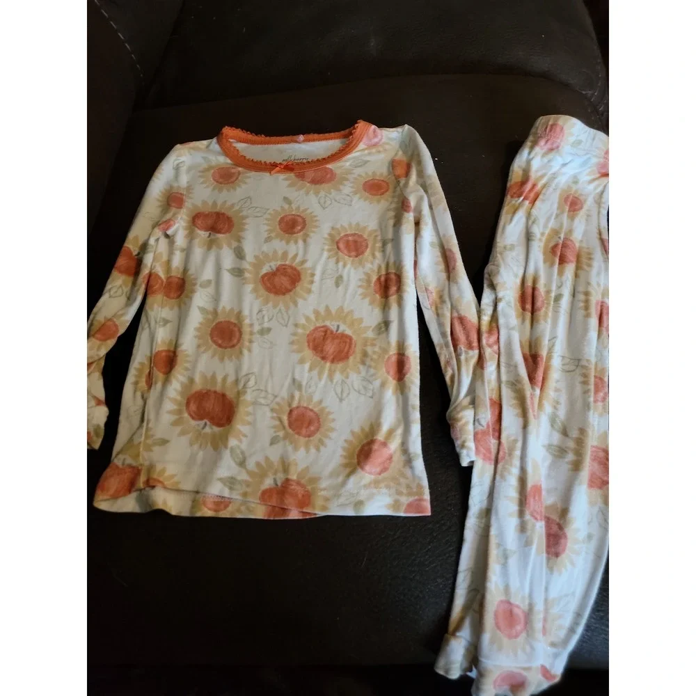 Milk berry fall autumn Halloween pumpkin pajamas size 24 months